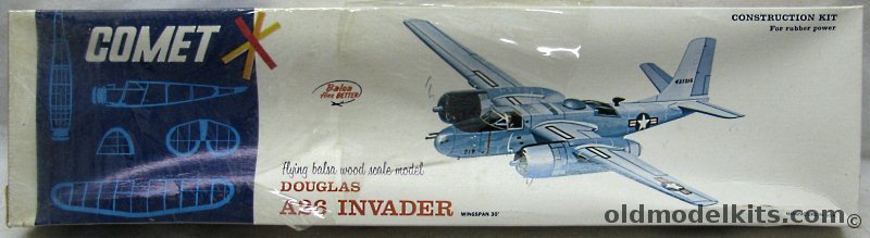 Comet A-26 Invader - 30 Inch Wingspan For R/C or Free Flight, 3501-300 plastic model kit